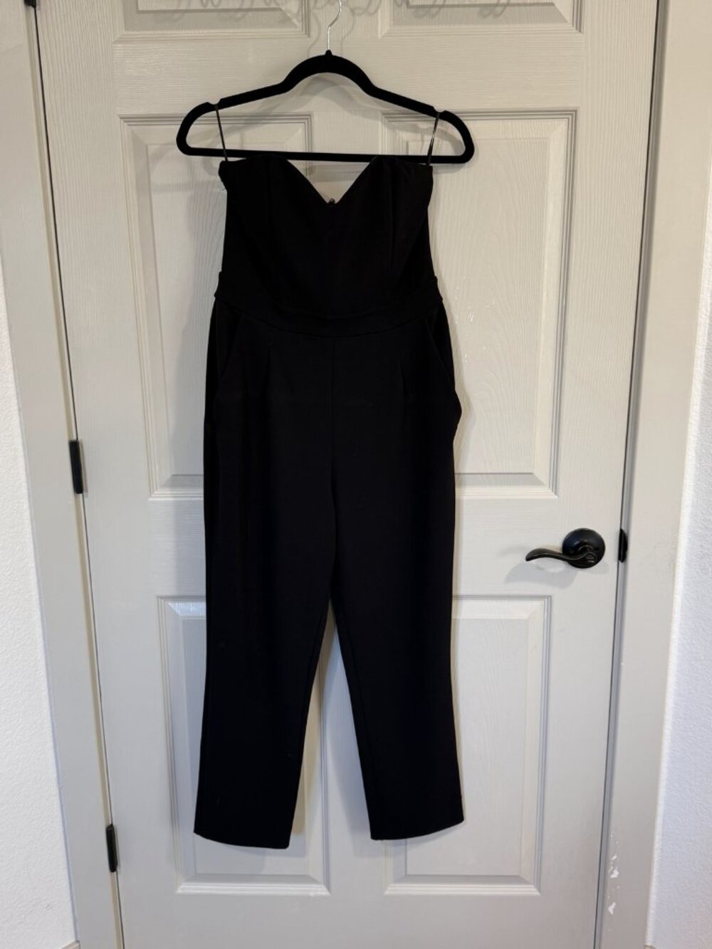 Express Black Strapless Sweetheart Jumpsuit Size 8